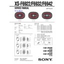 Sony XS-F6922 Service Manual