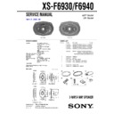 Sony XS-F6930 Service Manual