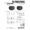 Sony XS-F6933 Service Manual