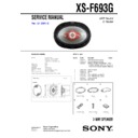 Sony XS-F693G Service Manual