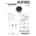 Sony XS-GF1022X Service Manual