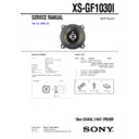 Sony XS-GF1030I Service Manual