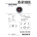 Sony XS-GF1032X Service Manual