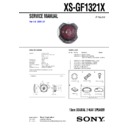 Sony XS-GF1321X Service Manual