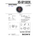 Sony XS-GF1322X Service Manual