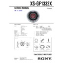 Sony XS-GF1332X Service Manual