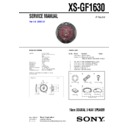 Sony XS-GF1630 Service Manual