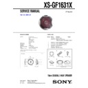 Sony XS-GF1631X Service Manual