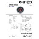 Sony XS-GF1632X Service Manual