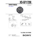 Sony XS-GF1720I Service Manual