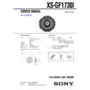 Sony XS-GF1730I Service Manual