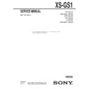 Sony XS-GS1 Service Manual
