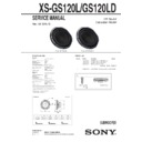 Sony XS-GS120L Service Manual