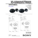 Sony XS-GS6920 Service Manual