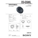 Sony XS-GS80L Service Manual