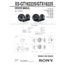 Sony XS-GT16222S Service Manual