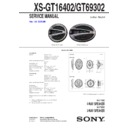 Sony XS-GT16402 Service Manual