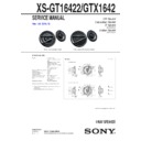 Sony XS-GT16422 Service Manual