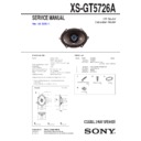 Sony XS-GT5726A Service Manual