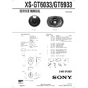 Sony XS-GT6033 Service Manual