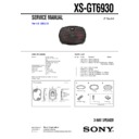 Sony XS-GT6930 Service Manual