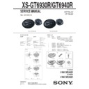 Sony XS-GT6930R Service Manual