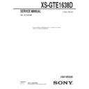 Sony XS-GTE1638D Service Manual