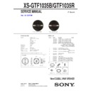 Sony XS-GTF1035B Service Manual