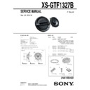 Sony XS-GTF1327B Service Manual