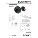 Sony XS-GTF1627B Service Manual
