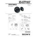 Sony XS-GTF1637 Service Manual