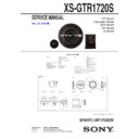 Sony XS-GTR1720S Service Manual