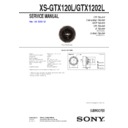 Sony XS-GTX1202L Service Manual