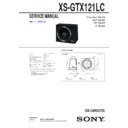 Sony XS-GTX121LC Service Manual