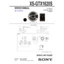 Sony XS-GTX1620S Service Manual