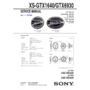 Sony XS-GTX1640 Service Manual
