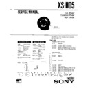 Sony XS-H05 (serv.man2) Service Manual