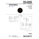 Sony XS-H20S Service Manual