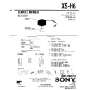 Sony XS-H6 Service Manual