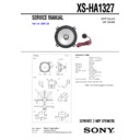 Sony XS-HA1327 Service Manual