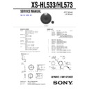 Sony XS-HL533 (serv.man2) Service Manual