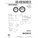 Sony XS-HS10 Service Manual