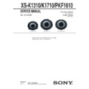 Sony XS-K1310 Service Manual