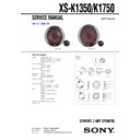 Sony XS-K1350 Service Manual