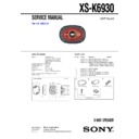 Sony XS-K6930 Service Manual