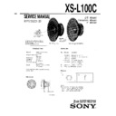 Sony XS-L100C Service Manual