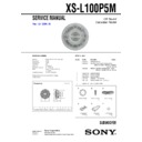 Sony XS-L100P5M Service Manual