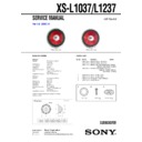 Sony XS-L1037 Service Manual