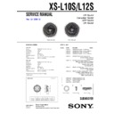 Sony XS-L10S Service Manual