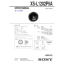 Sony XS-L1202P5A Service Manual